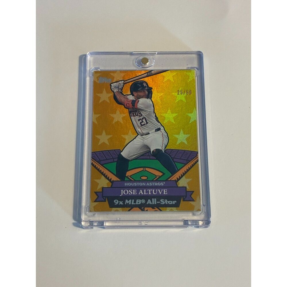 Jose Altuve Topps Gold Parallel /50 Astros Baseball Card 25/50